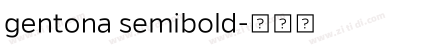 gentona semibold字体转换